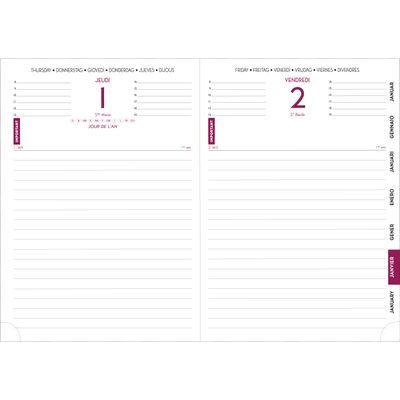 3660942069175-Agenda Tailor Journal 17 - 1 jour par page - 12 x 17 cm - disponible dans différentes couleurs - Exaco--3