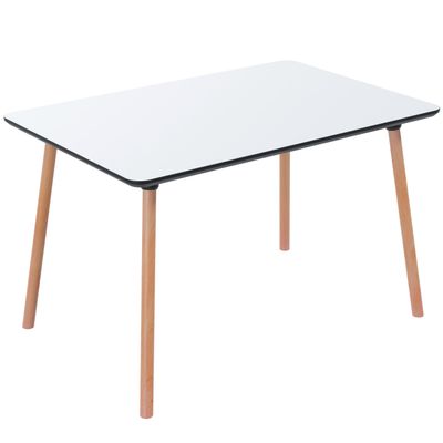 3660141226652-Table de restauration rectangulaire PALOMBA - L120 x P80 x H75 cm - pieds hêtre - plateau blanc--0