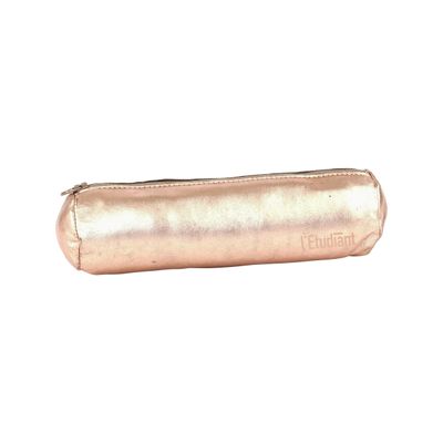 3045050443947-Trousse ronde L'Étudiant - 1 compartiment - cuir métallisé - disponible dans différentes couleurs ---0