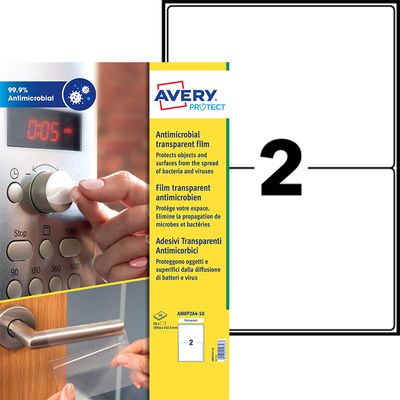 5014702143267-Avery - 20 Films Antimicrobiens - 199,6 x 143,5mm - adhésif permanent--0