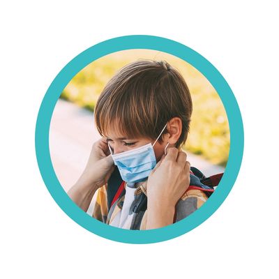 0404000073048-1 Boîte de 10 masques chirurgicaux 3 plis pour enfants - bleu--0