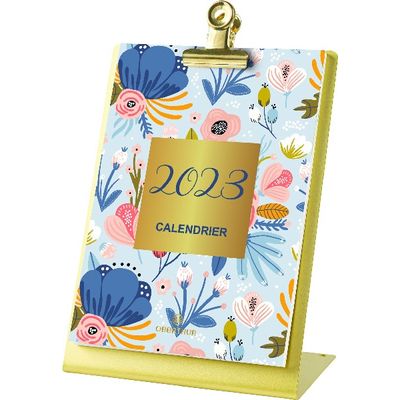 3664447125657-Calendrier mensuel illustré sur chevalet doré - 10,5 x 14,8 cm - Oberthur--0