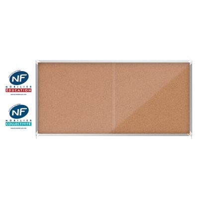 5028252611558-Nobo - Vitrine intérieure 27 A4 (2000 x 970 mm) - fond liège--0