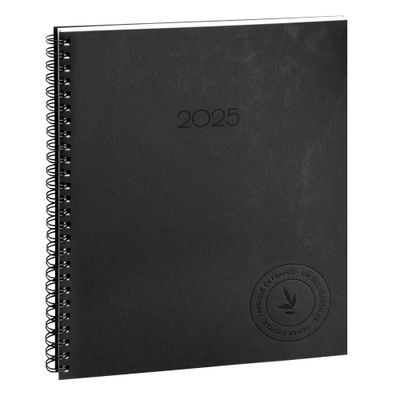 3660942075695-Agenda à spirale Green recyclé - 1 semaine sur 2 pages - 18 x 22 cm - exclusivité Bureau Vallée--0