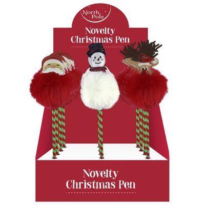 5033601523420- Clairefontaine Novelty - Stylo pompon de Noël - différents modèles disponibles--0