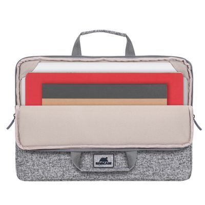 4260403578483-RIVACASE Anvik - Housse avec poignée pour ordinateur portable 15,6" - gris clair--4