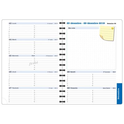 3660942176040-Agenda Lady Color Design - 1 semaine sur 2 pages - 15 x 21 cm - 12 mois - disponible dans différentes cou--2
