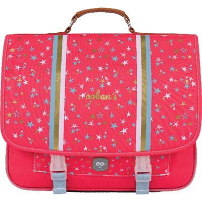 3662498003542-Cartable Ooban's Stars - 41 cm - 2 compartiments - corail - Oberthur--1