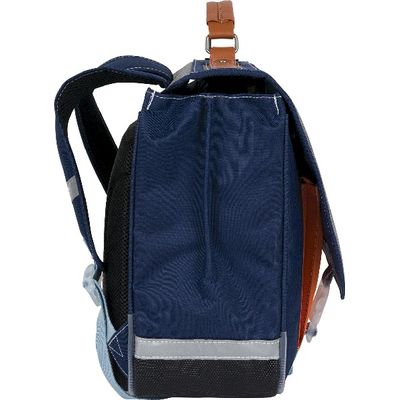 3662498003580-Cartable Ooban's Skate - 38 cm - 2 compartiments - gris chiné/bleu - Oberthur--2