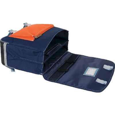 3662498003580-Cartable Ooban's Skate - 38 cm - 2 compartiments - gris chiné/bleu - Oberthur--4