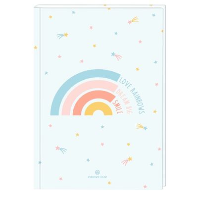 3664447123042-Cahier de textes Licorne ou Arc en ciel  - 15,5 x 21,7 cm - 2 décors disponibles - Oberthur--0