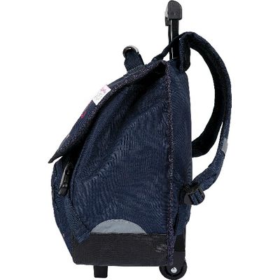 3664447121918-Cartable à roulettes Little Karl Marc John 41 cm - 2 compartiments - bleu marine - Oberthur--4
