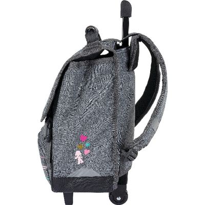 3664447121833-Cartable à roulettes Lola Espeleta 38 cm - 2 compartiments - Oberthur--4
