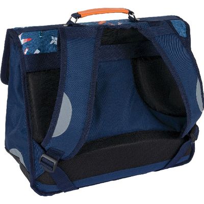 3664447121734-Cartable By Oberthur Boy Avions 38 cm - 2 compartiments - marine et bleu chiné - Oberthur--2