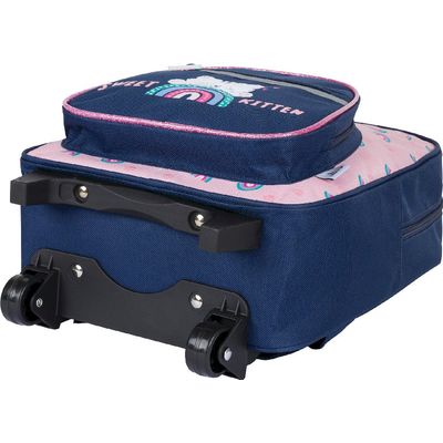 3664447121451-Sac maternelle à roulettes Chaton - 1 compartiment - Oberthur--2