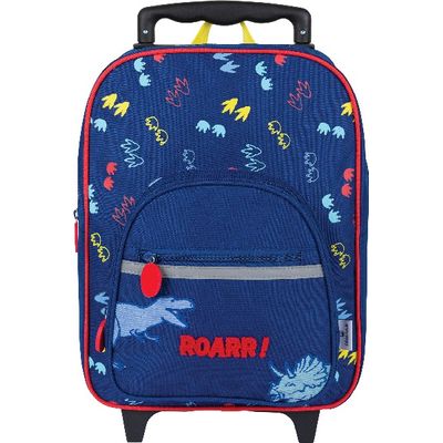 3664447122342-Sac maternelle à roulettes Dino - 1 compartiment - marine - Oberthur--3