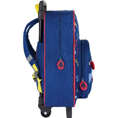 3664447122342-Sac maternelle à roulettes Dino - 1 compartiment - marine - Oberthur--5