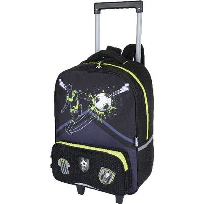 0404051148221-Sac à dos à roulettes Football - 1 compartiment - noir - Oberthur--0