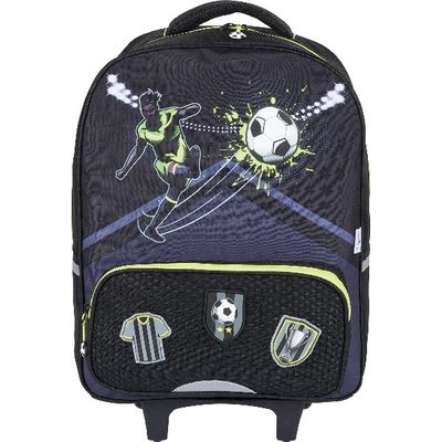 0404051148221-Sac à dos à roulettes Football - 1 compartiment - noir - Oberthur--3