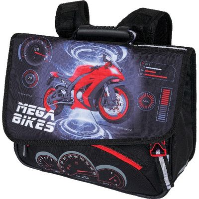 3664447122441-Cartable Megacars 38 cm - 2 compartiments - 2 modèles disponibles - Oberthur--1