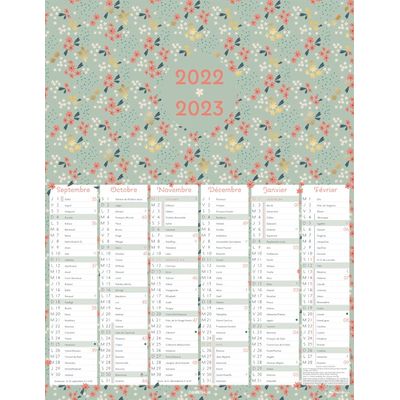 3664447118147-Calendrier Chelsea 6 mois par face - 43 x 33,5 cm - Oberthur--1