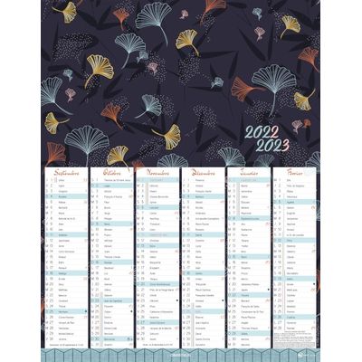 3664447118154-Calendrier Sakura 6 mois par face - 27 x 21 cm - Oberthur--0