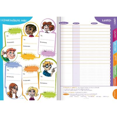 3147280096419-Cahier de textes Oxford Funny Pets - 15 x 21 cm - poney - Hamelin--2