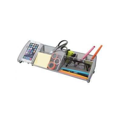 3129710015658- ALBA MESHBOARD M - Organisateur de bureau - maillon en acier - gris métal--3