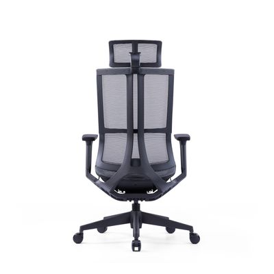 3700339918409-Fauteuil de bureau JAMES - accoudoirs réglables - appuie-tête réglable - noir et gris--5