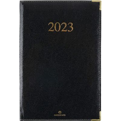 3664447129181-Agenda Kiev - 1 semaine sur 2 pages - 17 x 24,5 cm - noir - Oberthur--0