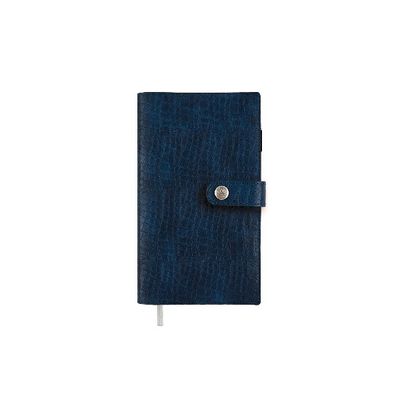 3664447129587-Agenda de poche spiralé Louisiane - 1 semaine sur 2 pages - 9,5 x 17,5 cm - bleu marine - Oberthur--0