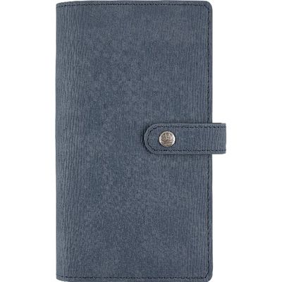 3664447129617-Agenda de poche spiralé Louisiane - 1 semaine sur 2 pages - 9,5 x 17,5 cm - bleu denim - Oberthur--0