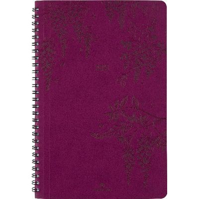 3664447130187-Agenda Primrose - 1 semaine sur 2 pages - 17 x 24,5 cm - prune - Oberthur--0