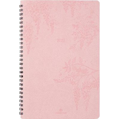 3664447130194-Agenda Primrose - 1 semaine sur 2 pages - 17 x 24,5 cm - rose - Oberthur--0