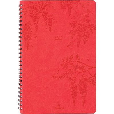 3664447130200-Agenda Primrose - 1 semaine sur 2 pages - 17 x 24,5 cm - corail - Oberthur--0