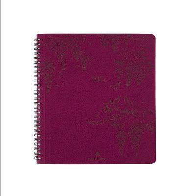 3664447134406-Agenda Primrose - 1 semaine sur 2 pages - 16,5 x 16,5 cm - prune - Oberthur--0