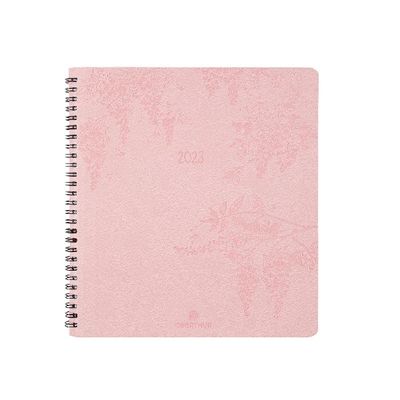 3664447134413-Agenda Primrose - 1 semaine sur 2 pages - 16,5 x 16,5 cm - rose - Oberthur--0