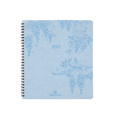 3664447134437-Agenda Primrose - 1 semaine sur 2 pages - 16,5 x 16,5 cm - bleu ciel - Oberthur--0