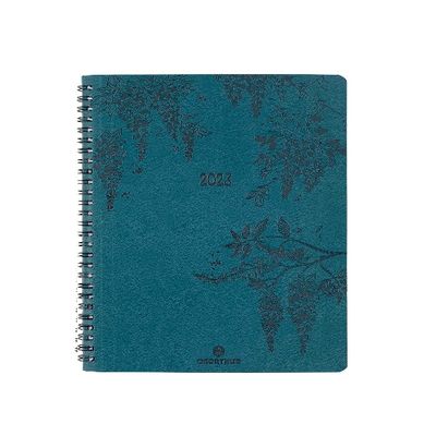 3664447134444-Agenda Primrose - 1 semaine sur 2 pages - 16,5 x 16,5 cm - bleu vert - Oberthur--0