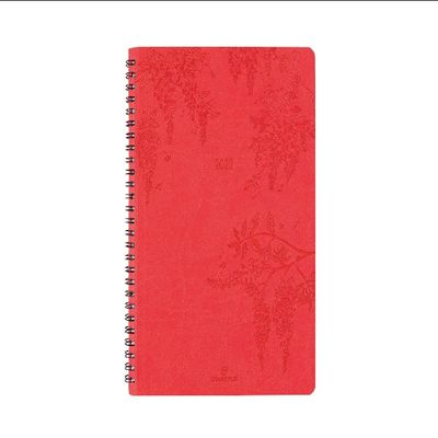 3664447130255-Agenda de poche Primrose - 1 semaine sur 2 pages - 9,5 x 17,5 cm - corail - Oberthur--0