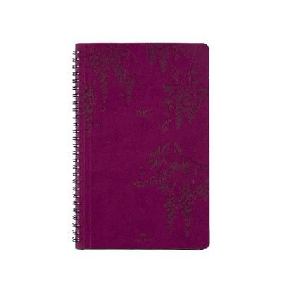 3664447130286-Agenda Primrose - 1 semaine sur 2 pages - 10 x 15 cm - prune - Oberthur--0