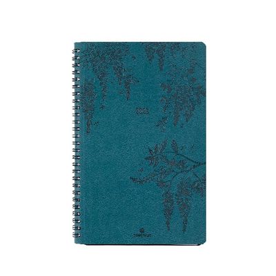 3664447130323-Agenda Primrose - 1 semaine sur 2 pages - 10 x 15 cm - bleu vert - Oberthur--0