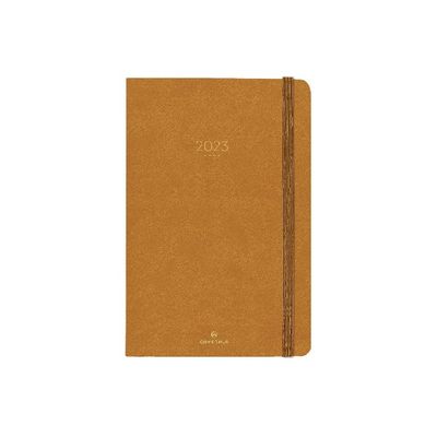 3664447128306-Agenda Eton - 1 semaine sur 2 pages - 13,4 x 21 cm - ocre - Oberthur--0