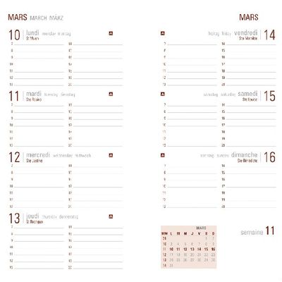 3664447128313-Agenda de poche Eton - 1 semaine sur 2 pages - 9,5 x 17,5 cm - bleu - Oberthur--1
