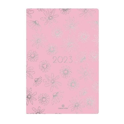 3664447131443-Agenda Astoria - 1 semaine sur 2 pages - 17 x 24,5 cm - marguerite - Oberthur--0