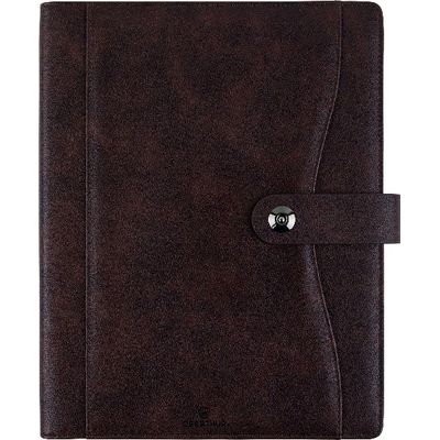 3664447126982-Agenda spiralé Davos - 1 semaine sur 2 pages - 22 x 28 cm - marron - Oberthur--0