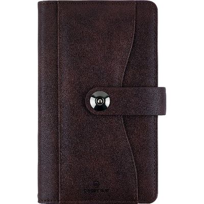 3664447127040-Agenda de poche spiralé Davos - 1 semaine sur 2 pages - 9,5 x 17,5 cm - marron - Oberthur--0