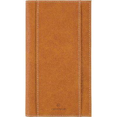 3664447131689-Agenda de poche spiralé Burgos - 1 semaine sur 2 pages - 9,5 x 17,5 cm - camel - Oberthur--0