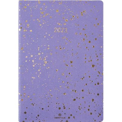 3664447126623-Agenda Céleste - 1 semaine sur 2 pages - 17 x 24,5 cm - lilas - Oberthur--0
