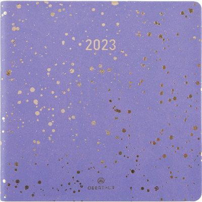 3664447126661-Agenda Céleste - 1 semaine sur 2 pages - 16,5 x 16,5 cm - lilas - Oberthur--0